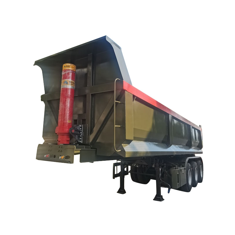 Важкі 3 осі u форма Dumper Semi Trailes з гідравлічною системою Fuwa Axle Hyva